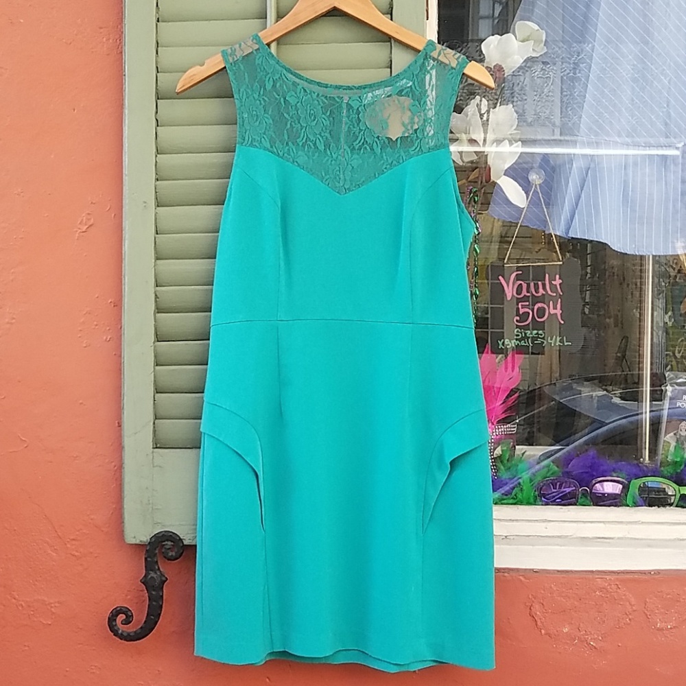 Green cocktail dress